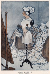 Madam Jeanne Paquin (1869-1936), Fransız modacı, az önce elde ettiği Legion of Honor haçıyla temsil edildi - Daniel De Losques