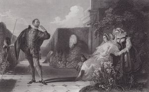 Malvolio, On İkinci Gece (gravür) by Daniel (after) Maclise