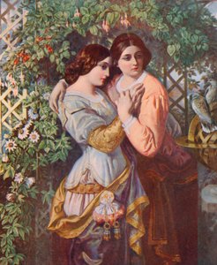 Shakespeare: Celia ve Rosalind, İstediğiniz Gibi, I. Perde, 3. Sahne (renkli taş)