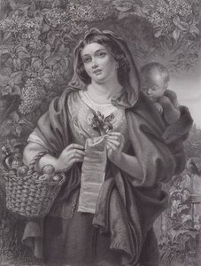 Ballad Singer (gravür) by Daniel (after) Maclise
