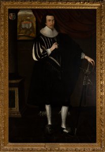 Sir Edward Bisshopp Kt, 2. Bt. Parham (1602-1649) by Daniel (circle of) Mytens