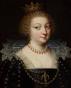 Avusturya Kraliçesi Anne'nin Portresi (1601–1666) by Daniel (studio of) Dumonstier