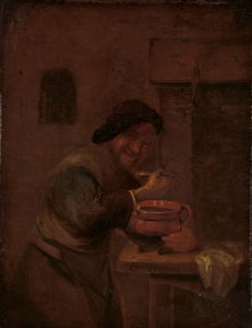 Toprak Tencereden Yemek Yiyen Adam by Daniel Boone