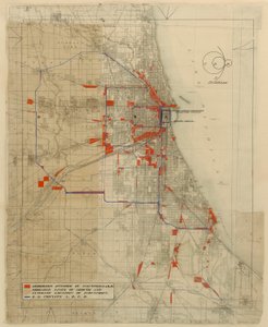 Chicago Planı, Chicago, Illinois, Demiryolu Devreleri Şeması, 1909.