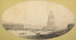 Önerilen Civic Center Meydanı, Chicago Planı, 1909.