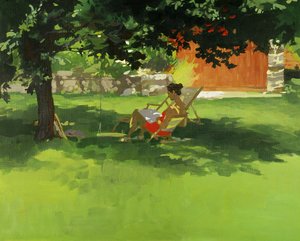 Okuyucu (tuval üzerine akrilik)