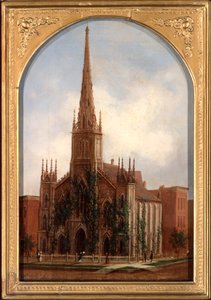 1871 yangınından önce St. Pauls Universalist Kilisesi, 1872 dolayları by Daniel Folger Bigelow