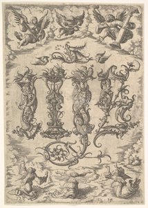 Altı Melek ile çevrili IHS Monogram, yaklaşık. 1485-1536.
