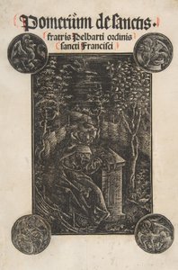 Fransisken, Temesvarlı Pelbart, Bir Bahçede Okuyan Schr. 2876, 1502. by Daniel Hopfer.