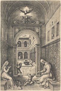 Bir Portal tarafından Aziz Anne ile Bakire ve Çocuk by Daniel Hopfer