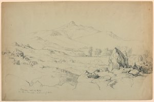 Gölün güneybatısında, Tamworth yakınlarındaki Tepeden Chocorua Dağı by Daniel Huntington