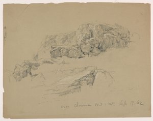 Chocorua Göleti ve Dağı yakınlarındaki Kaya Çıkıntısı by Daniel Huntington