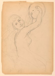 Bir Bacchante için Eskiz by Daniel Huntington