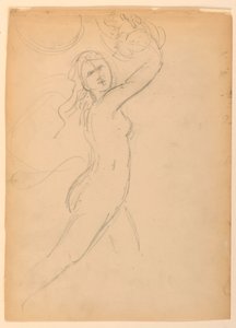 Bir Bacchante için Eskiz by Daniel Huntington