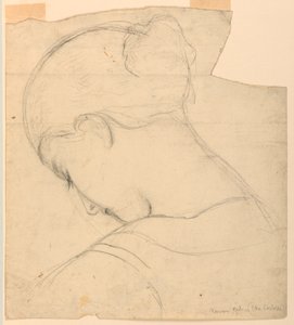 "Roman Girl", Bir Kadının Başı için Çalışma by Daniel Huntington