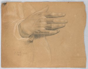 "Martha Reproved" için El Çalışması by Daniel Huntington