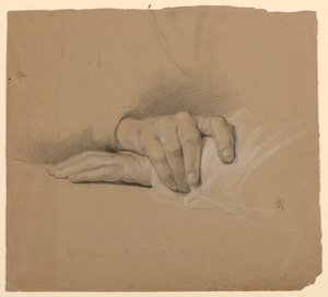 "Hastaların Cemaati"nde Yaşlı Kadın Elleri Çalışması by Daniel Huntington