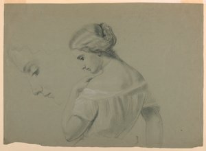 Profildeki Bir Kadının İncelenmesi by Daniel Huntington