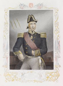 Amiral Sir Edmund Lyons (renkli gravür)