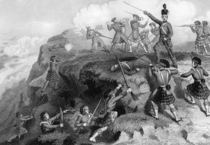 Rus tabyasına saldıran Highlanders, Alma Savaşı, 1854, 1857 by Daniel John Pound