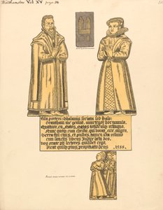 Bayan Hale için Pirinç Levha, Porter'ın Kızı, Walthamstow Kilisesi by Daniel Lysons