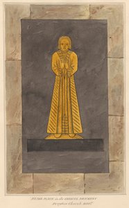 Kimliği belirsiz adam için Pirinç Levha, Drayton Kilisesi'nin Chancel Kaldırımı by Daniel Lysons