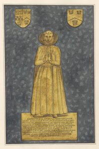 East Ham Kilisesi'nden Elizabeth Harvey için Pirinç Kaplama by Daniel Lysons