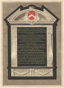Cranford Kilisesi'nden George Lord Berkeley Anıtı by Daniel Lysons