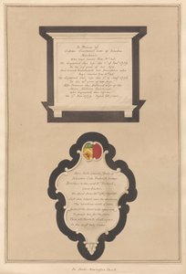 Gideon ve Frances Guichenet Anıtı ve Kızları Sarah da Silvester Cote'a by Daniel Lysons