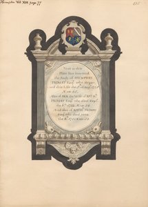 Hampton Kilisesi'nden Humphry Primat, Nathaniel ve Ann Primat Anıtı by Daniel Lysons