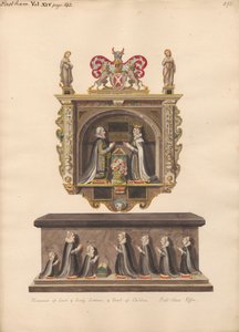 Lord ve Leydi Latimer Anıtı ve Doğu Ham Kilisesi'nden Ralph, Katherin, Ralph, Dorothye, Jane, Margaret ve Anne çocuklarının Mezarı by Daniel Lysons