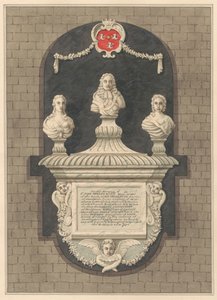 Harlington Kilisesi'nden Sir John Benett ve eşleri Elizabeth ve Bridget Anıtı by Daniel Lysons