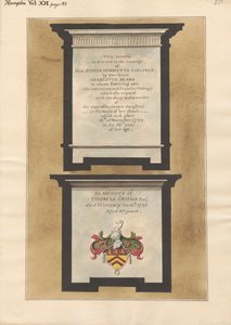 Hampton Kilisesi'nden Bayan Sophia Henrietta Voelcker ve Thomas Crump Anıtları by Daniel Lysons