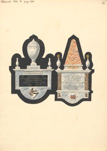 Bayan Rebecca Cassamajor ve Thoma Spateman Anıtları, Chiswick Kilisesi by Daniel Lysons
