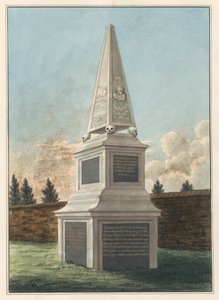 West Ham Churchyard'dan Nathaniel Wickham'ın Mezarı by Daniel Lysons