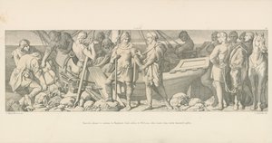 Harold, about to Return to England, Bids Adieu to William, who Loads him with Farewell Gifts by Daniel Maclise