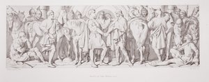 Harold ve Duke William buluşuyor, L. Gruner tarafından kazınmış 'Norman Conquest Öyküsü'nden, 1866 by Daniel Maclise