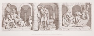 Harold ve Saksonlar, L. Gruner tarafından kazınmış 'Norman Fethinin Öyküsü'nden, Montreuil yakınlarındaki Beaurain Kalesi'ne hapsedildi, 1866 by Daniel Maclise