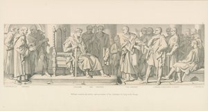 William, Tasarımında yardım için Düklüğünün Soylularına ve Tüccarlarına Danışıyor by Daniel Maclise