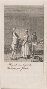 Evlilik motivasyonları ve sonuçları. Bl. 5 by Daniel Nikolaus Chodowiecki