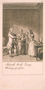 Evlilik motivasyonları ve sonuçları. Bl. 7 by Daniel Nikolaus Chodowiecki