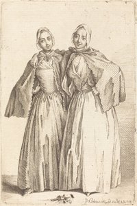 İki Daimi Kadın (Demoiselles Quantin) by Daniel Nikolaus Chodowiecki