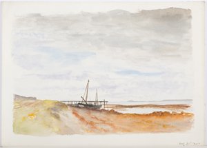 Holy Island, 1895 (pencil und wc on paper) by Daniel Oliver