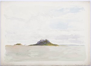 Holy Island Kalesi, 1893 (kağıt üzerinde kalem ve tuvalet)
