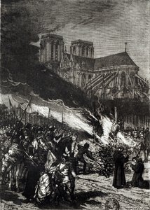 Burning of the Templars, illustration from 