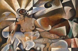 Femme Cubiste, Baranov-Rossine, Vladimir Davidovich (1888-1942). Tuval üzerine yağlı boya, c. 1920. Ebat : 101x153,5 cm. Özel koleksiyon