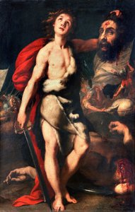 Dev Goliath'ın David galibi başını elinde tutuyor Tablo Daniele Crespi (1598-1630) 1623 Palazzo Borromeo, Isola Bella, Stresa İtalya