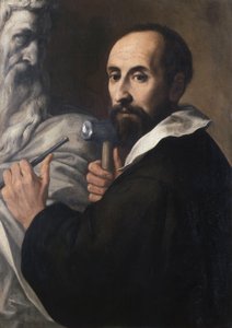 Bir heykeltıraş portresi, c.1625 (tuval üzerine yağlı boya) by Daniele Crespi