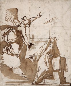 Daniele Crespi'nin Müjde Çizimi Hazırlığı (1598-1630) 17. yüzyıl Marcora Koleksiyonu by Daniele Crespi