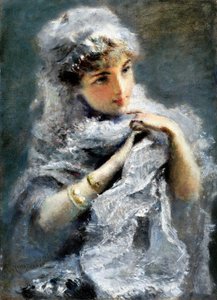 İngiliz Kız, 1886. by Daniele Ranzoni